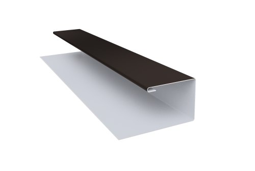 Планка П-образная Экобрус 0,5 Drap TX RR 32 темно-коричневый (2м)