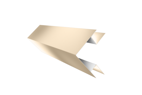 Планка угла внешнего сложного Экобрус Grand Line 0,45 PE с пленкой RAL 1015 светлая слоновая кость (2м)