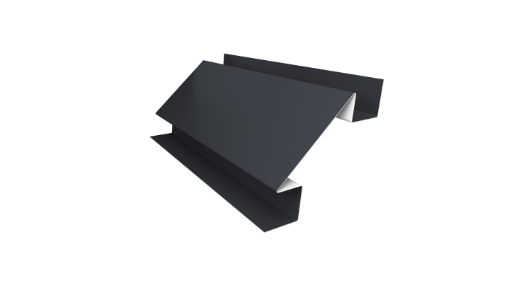 Планка угла внутреннего сложного Экобрус Grand Line 0,45 Drap ST RAL 7024 мокрый асфальт (3м)