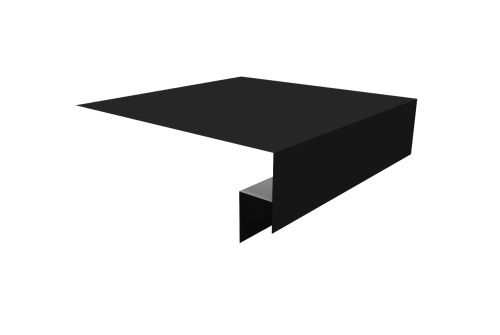 Планка околооконная сложная Экобрус Grand Line 200х50х25 0,5 Satin Matt RAL 9005 черный (3м)