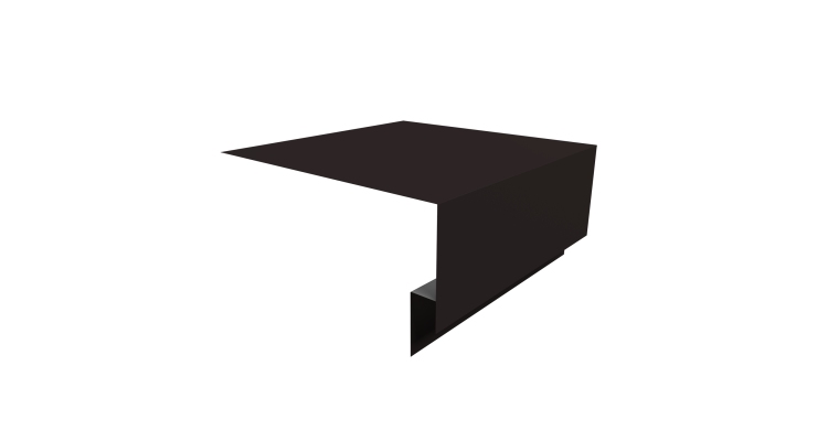 Планка околооконная сложная Экобрус Grand Line 200х75х25 0,45 Drap TR RAL 9005 черный (2м)