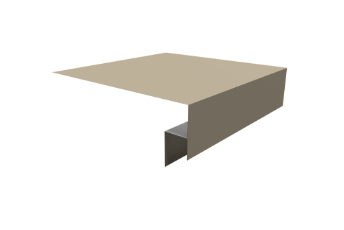 Планка околооконная сложная Экобрус Grand Line 250х50х25 0,45 PE с пленкой RAL 1015 светлая слоновая кость (2м)