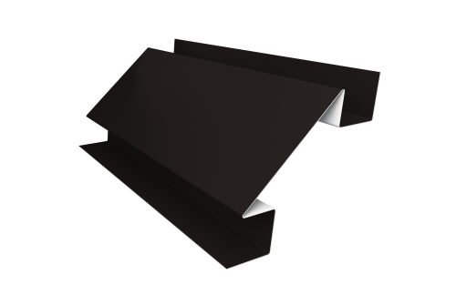 Угол внутренний сложный 75мм 0,45 Drap RAL 9005 черный (2м)