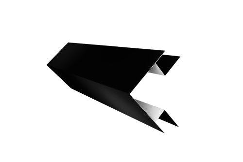 Угол внешний сложный 75х75 0,45 Drap RAL 9005 черный (2м)