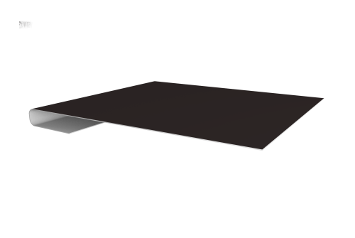 Планка завершающая 0,5 Satin с пленкой RAL 9005 черный (2м)