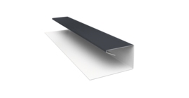 Планка П-образная завершающая сложная (КД) 0,5 Drap RAL 7024 мокрый асфальт (3м)