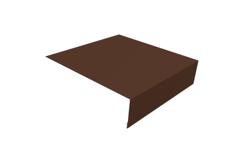 Планка околооконная простая 200х50 0,5 Satin Matt RAL 8017 шоколад (2м)