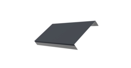 Ламель обратная 150 забора жалюзи Texas стартовая/финишная для калиток и ворот 0,5 Satin с пленкой RAL 7024 мокрый асфальт