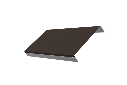 Ламель обратная 150 забора жалюзи Texas стартовая/финишная для калиток и ворот 0,5 Atlas X с пленкой RR 32 темно-коричневый