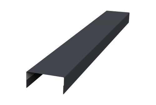 Крышка 30х15 жалюзи Texas 0,45 PE RAL 7024 мокрый асфальт (2м)