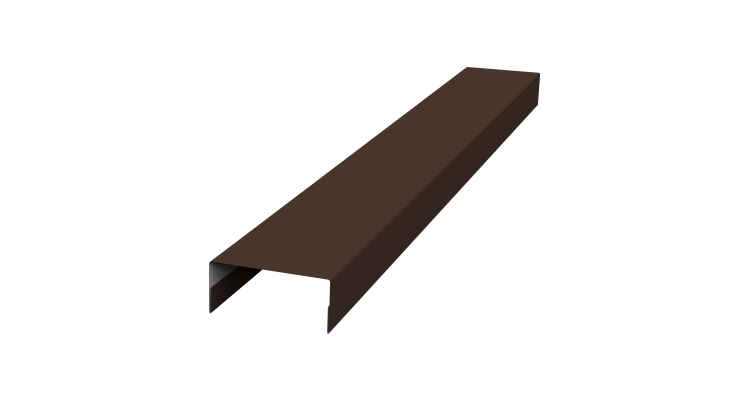 Крышка 30х20 жалюзи Texas 0,7 PE RAL 8017 шоколад (2,5м)