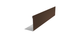 Нащельник 125 Texas 25х35 0,5 Rooftop Бархат RAL 8017 шоколад (L2,0)