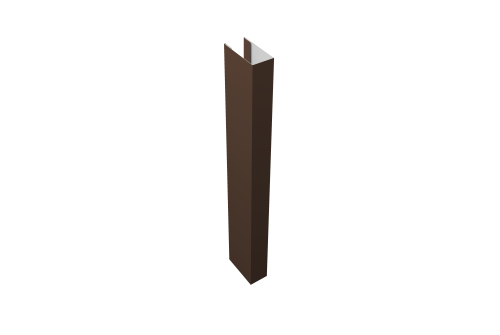 Стойка Texas для калиток и ворот 0,7 PE RAL 8017 шоколад (3м)