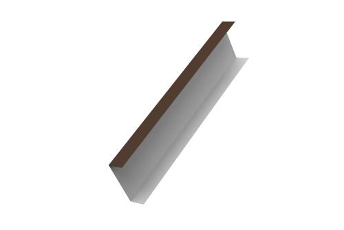 Декоративная накладка на столб универсальная 60х60 для забора жалюзи 0,45 PE RAL 8017 шоколад (1,8м)