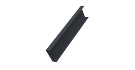 Декоративная накладка на столб универсальная 60х60 для забора жалюзи 0,45 Drap TwinColor RAL 7024 мокрый асфальт (3м)