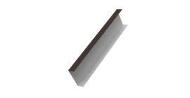 Декоративная накладка на столб универсальная 60х60 для забора жалюзи 0,5 PurLite Matt RR 32 темно-коричневый (1,8м)