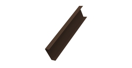 Декоративная накладка на столб универсальная 60х60 для забора жалюзи 0,5 Velur X RAL 8017 шоколад (2м)