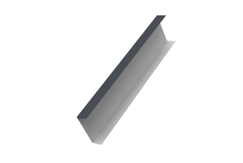 Декоративная накладка на столб универсальная 62х55 для забора жалюзи 0,45 PE RAL 7024 мокрый асфальт (2м)