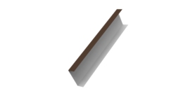 Декоративная накладка на столб универсальная 62х55 для забора жалюзи 0,7 PE RAL 8017 шоколад (3м)