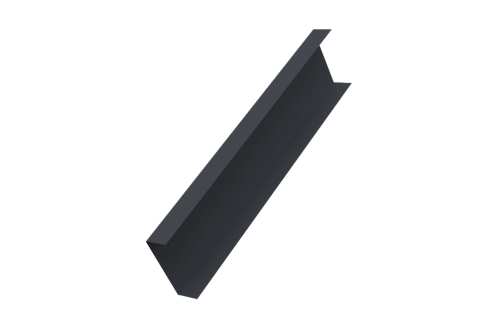 Декоративная накладка на столб универсальная 62х55 для забора жалюзи 0,45 PE-Double RAL 7024 мокрый асфальт (2м)