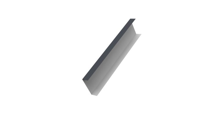 Декоративная накладка на столб универсальная 80х80 для забора жалюзи 0,5 Drap TX RAL 7024 мокрый асфальт (3м)