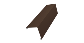 Декоративная накладка на столб универсальная угловая 62х55 для забора жалюзи 0,5 Satin RAL 8017 шоколад (1,8м)