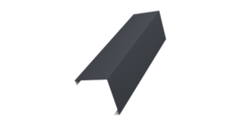 Декоративная накладка на столб универсальная угловая 62х55 для забора жалюзи 0,5 PurPro Matt 275 RAL 7024 мокрый асфальт (1,8м)