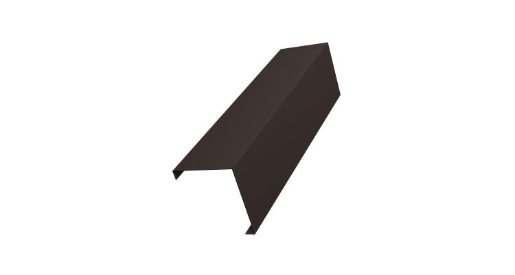 Декоративная накладка на столб универсальная угловая 80х80 для забора жалюзи 0,5 Velur X RR 32 темно-коричневый (2м)