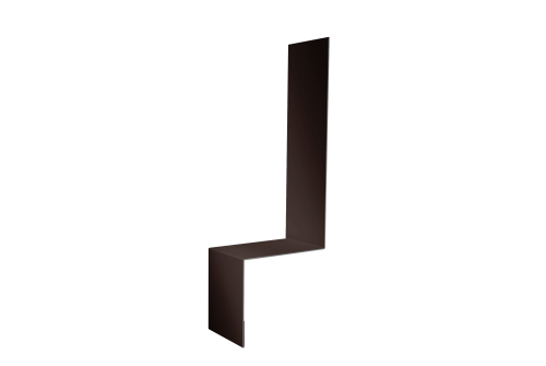 Планка примыкание боковое фальц 0,45 PE с пленкой RAL 8017 шоколад (2м)