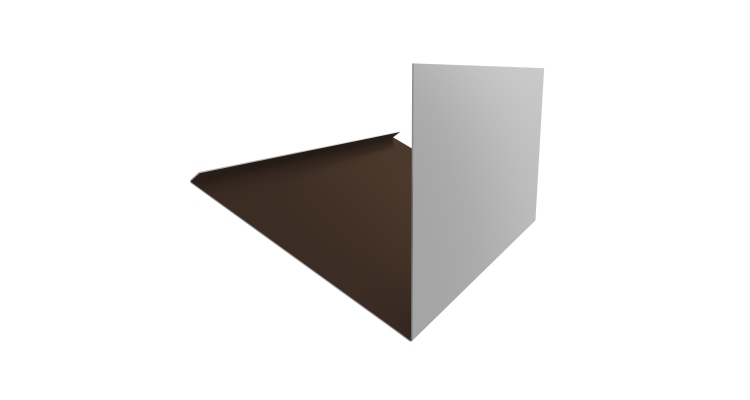 Планка примыкание верхнее к трубе фальц 0,45 Drap ST RAL 8017 шоколад (3м)