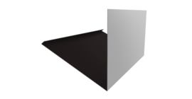 Планка примыкание верхнее к трубе фальц Grand Line 0,5 Satin Matt RAL 9005 черный (3м)