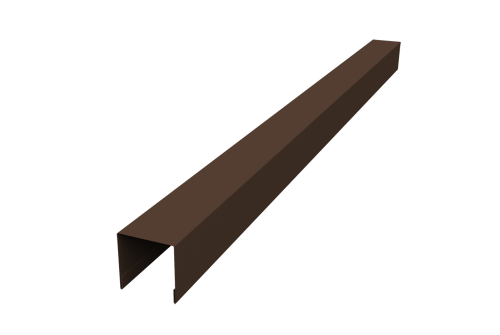 Планка вертикальная лицевая для забора жалюзи Palermo 0,45 PE-Double RAL 8017 шоколад (1,8м)