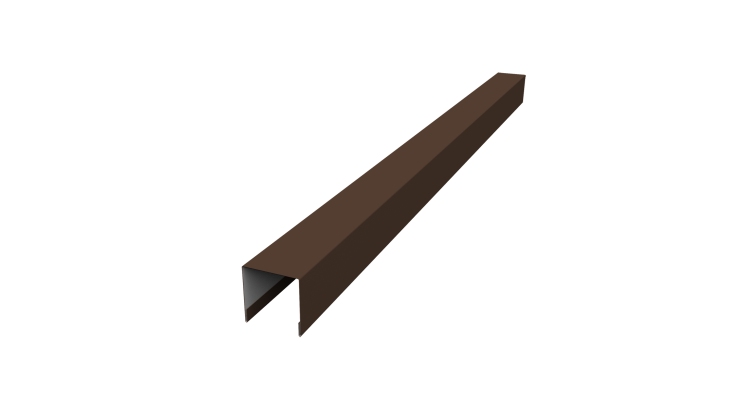 Планка вертикальная лицевая для забора жалюзи Palermo 0,5 Drap TX RAL 8017 шоколад (1,8м)