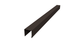 Планка вертикальная лицевая для забора жалюзи Palermo 0,45 PE-Double RR 32 темно-коричневый (3м)