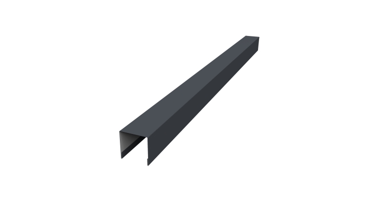 Планка вертикальная лицевая для забора жалюзи Palermo 0,5 Drap TX RAL 7024 мокрый асфальт (3м)