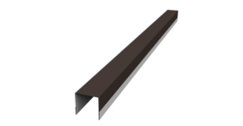 Планка вертикальная обратная для забора жалюзи Palermo 0,5 Satin Matt RR 32 темно-коричневый (1,8м)