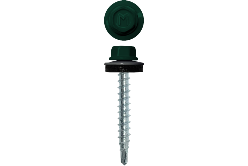 Саморез кровельный Daxmer 4,8х35 RAL 6005 (250) сверло №1