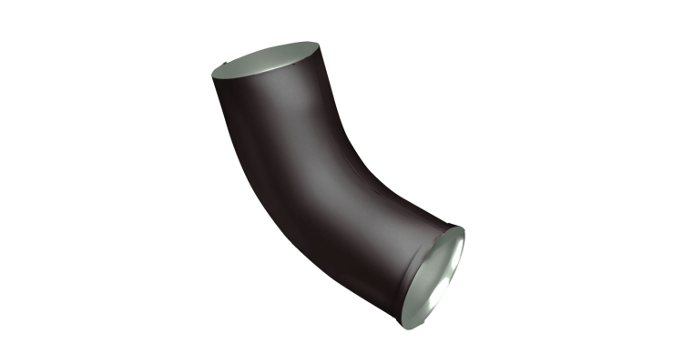 Колено стока GL PE Matt 90 мм RR 32 темно-коричневый