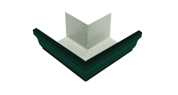 Угол желоба внешний Vortex 90гр 127мм RAL 6005 зеленый мох