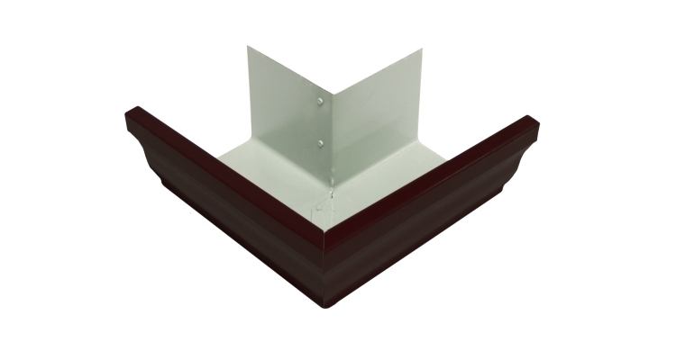 Угол желоба внешний Vortex 90гр 127мм RR 32 темно-коричневый